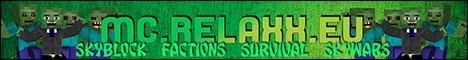 Relaxx Minecraft SkyBlock, Survival, Factions, Skywars